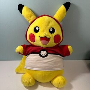 Build A Bear Pikachu Plush with Pokeball Hoodie Shirt BAB Pokemon 18"